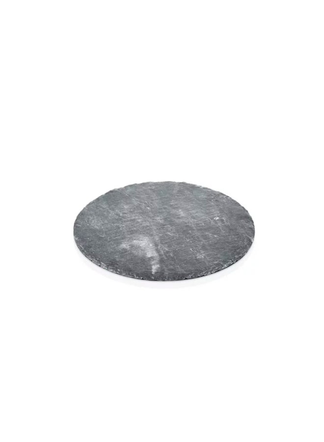 Slate Effect Round Serving Board Dark Grey 30 cm 47030.CAL